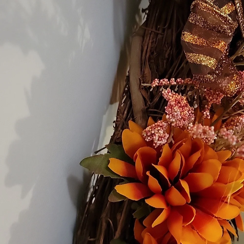 Floral Orange Wreath